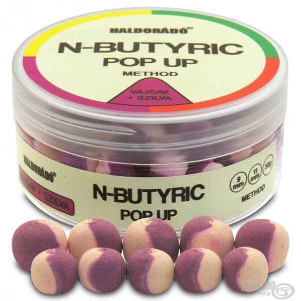 Haldorádó N-Butyric Pop Up Method 9, 11 mm - Acido Butirrico + Prugna