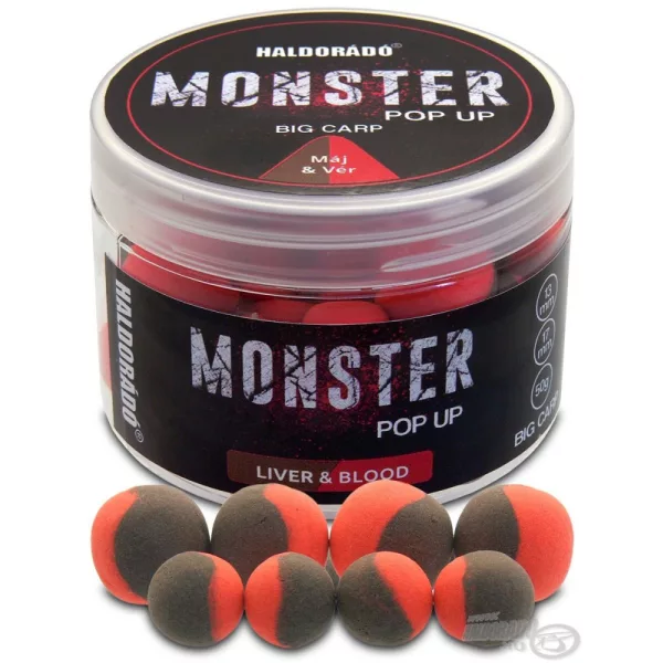 Haldorádó MONSTER Pop Up Big Carp 13, 17 mm - Fegato & Sangue