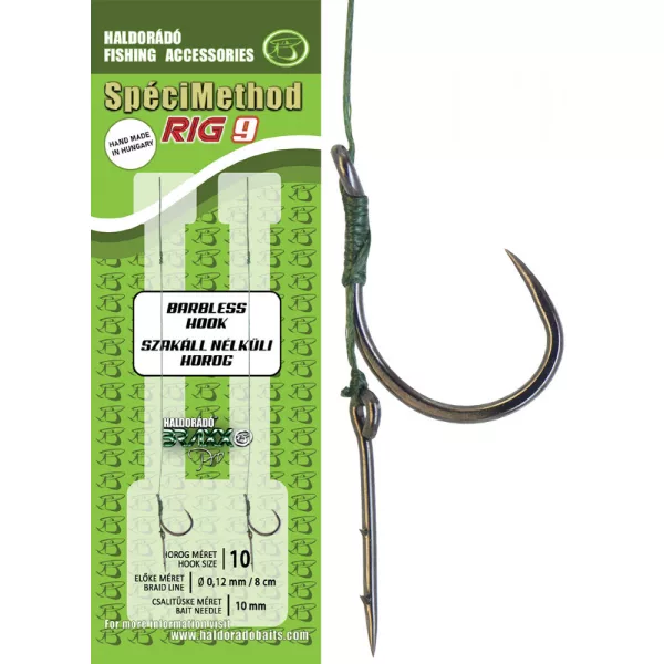 Haldorádó SpéciMethod Rig9 Braid 10 con occhiello senza ardiglione Trecciato amo pre-legato