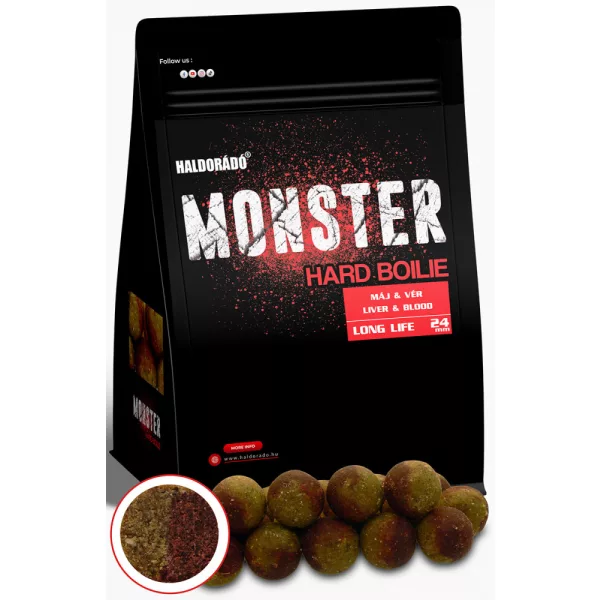 Haldorádó Monster Hard Boilie Fegato-Sangue 700gr 24mm Boilie