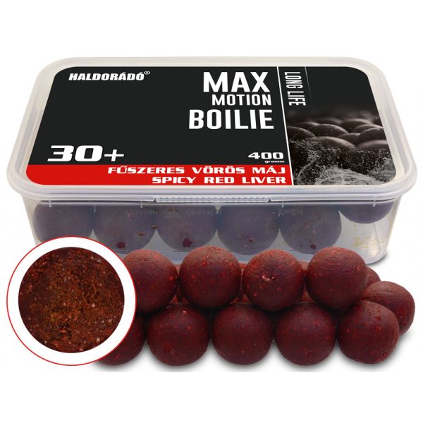 Haldorádó Max Motion Boilie Long Life Fegato Rosso Speziato 400gr 30mm Boilie