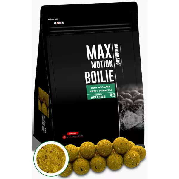 Haldorádó Max Motion Boilie Premium Soluble Ananas Dolce 800gr 24mm Bojli