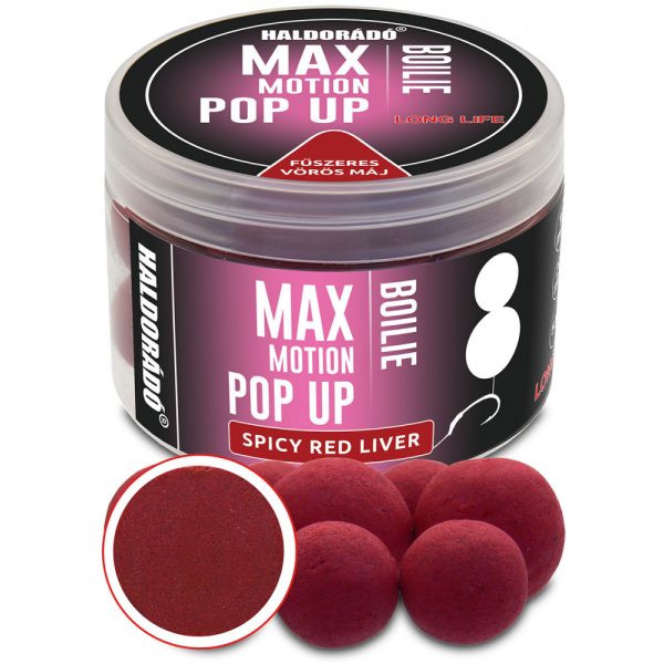 Haldorádó Max Motion Boilie Pop Up Fegato Rosso Speziato 50gr 16-20mm Boilie