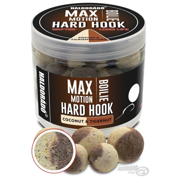 Haldorádó Max Motion Boilie Hard Hook Wafter 16, 20mm Cocco-Arachide Tigre Boilie da innesco 100gr
