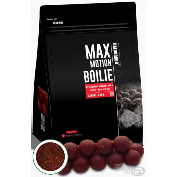 Haldorádó Max Motion Boilie Long Life 16mm Fegato Rosso Speziato Boilie 800gr