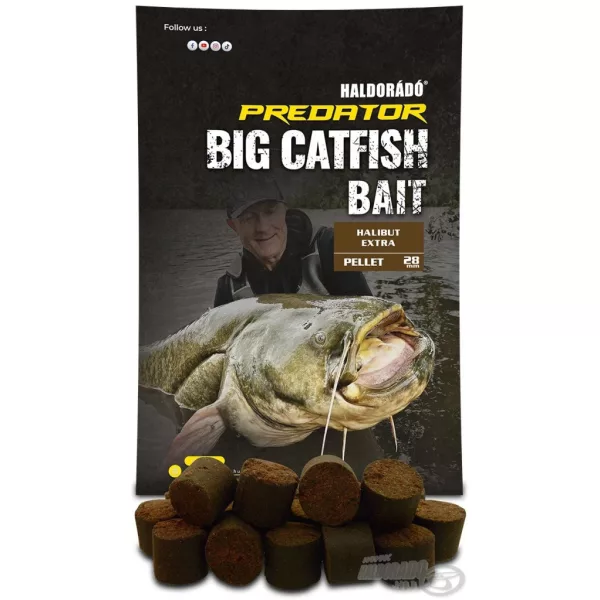 Haldorádó Catfish Bait Pellet 28mm Halibut Extra Pellet per siluro 1kg