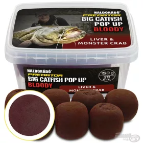   Haldorádó Catfish Pop Up 28mm Bloody Liver-Monster Crab Esca da pesca per Siluro 200gr