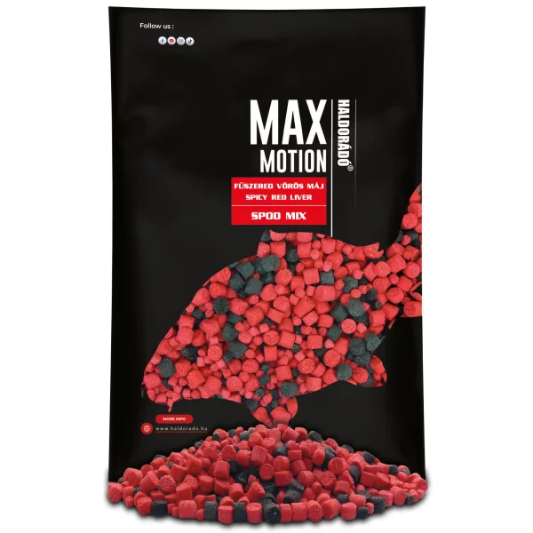 Haldorádó Max Motion Spod Mix Fűszeres Vörös Máj Pellet Keverék 750gr