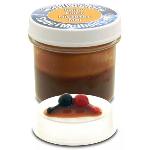 Haldorádó SpéciMethod Ball Fegato Speziato 12pz/vasetto 7mm esca di gomma