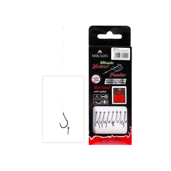 Mikado Method Feeder FC con spuntone per esca 12 occhielli, amo pre-legato con ardiglione 8pz