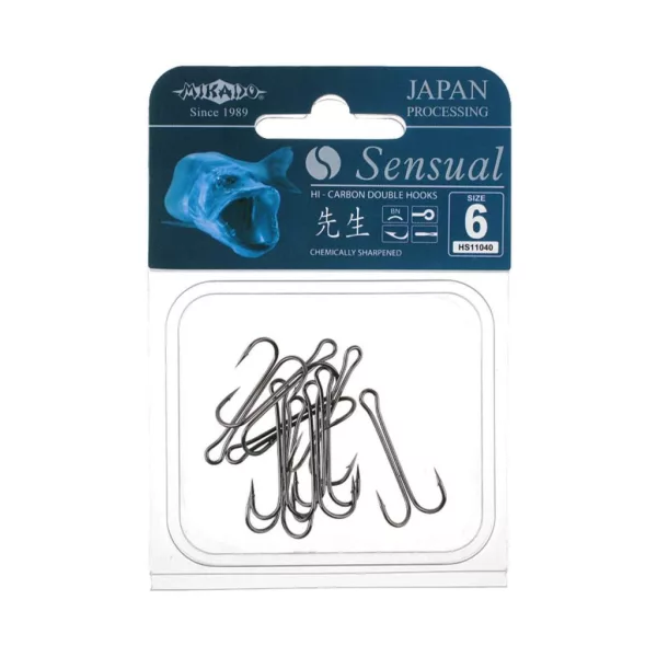 Mikado Sensual Double 2 Amo Doppio con Occhiello e Ardiglione per Predatori 8pz