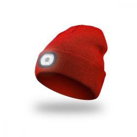   Cappello a maglia EnergoTeam con lampada LED ricaricabile Rosso