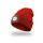 Cappello a maglia EnergoTeam con lampada LED ricaricabile Rosso