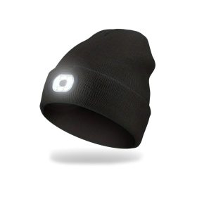   Cappello a maglia EnergoTeam con lampada LED ricaricabile Nero