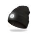 Cappello a maglia EnergoTeam con lampada LED ricaricabile Nero