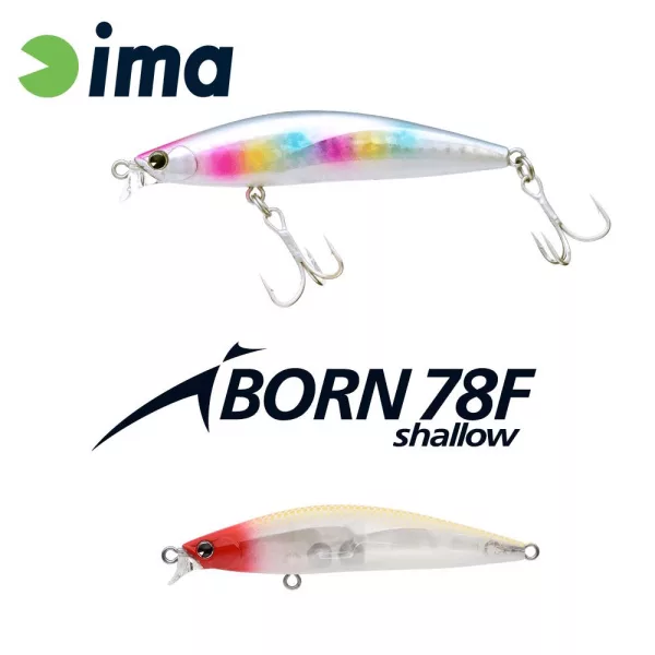 Ima iBorn 78F Shallow 7,8cm 8,5gr 015 Classical Red Head Wobbler