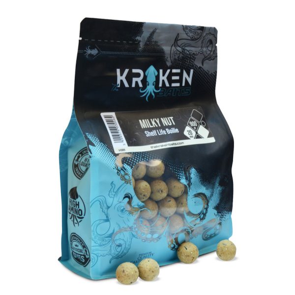 The Kraken Baits Milky Nut Shelf Life Kókusz-Tej 24mm Bojli 900gr