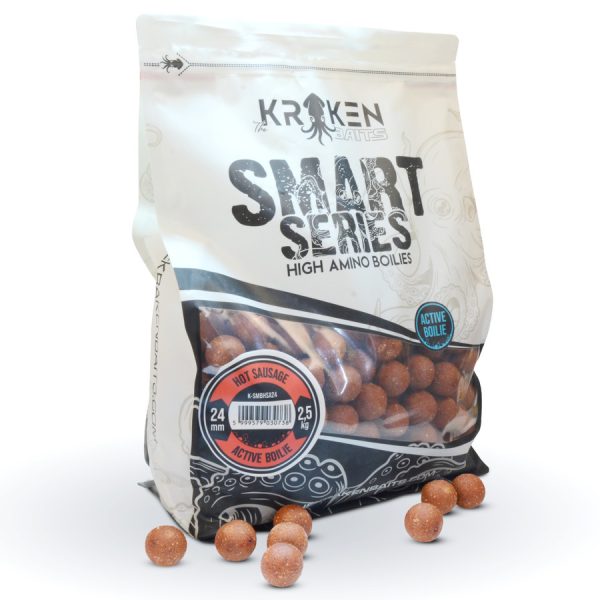 The Kraken Baits Smart Series Hot Sausage Active 20mm Bojli 2,5kg