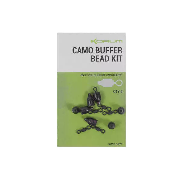 Korum Camo Buffer Bead Kit Clip girevole