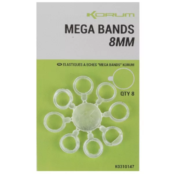 Korum Mega Bands 8mm Anelli per esca 8pz