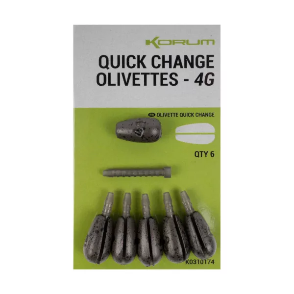 Korum Quick Change Olivettes Peso Galleggiante a Cambio Rapido 4gr