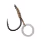 Korum Banded Hook Hairs 12 Amo Barbed per Boilies con Occhiello e Anello per Pellet 5pz