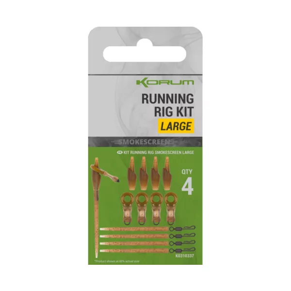 Korum Smokescreen Running Rig Kit Large Kit per Terminale 4pz