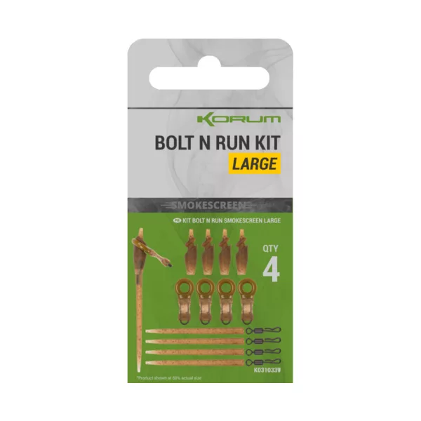 Korum Smokescreen Bolt N Run Kit Large Kit per Terminale 4pz