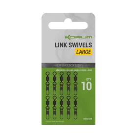   Korum Smokescreen Link Swivels Large Girella con attacco rapido 10pz