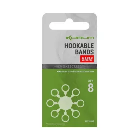   Korum Smokescreen Hookable Bands 6mm Elastici per pellet ad aggancio 8pz