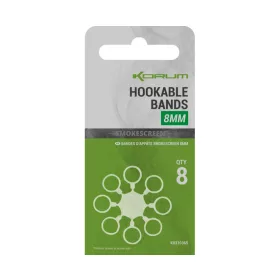   Korum Smokescreen Hookable Bands 8mm Elastici per pellet ad aggancio 8pz