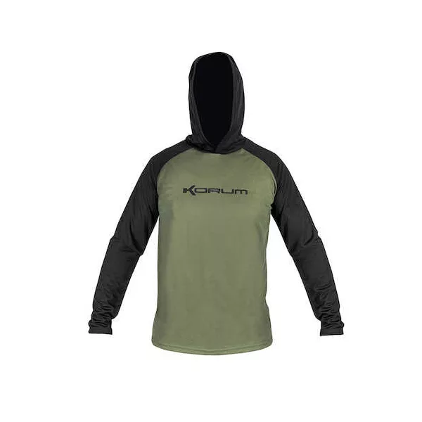 Korum - Dri-active Hooded Longsleeve T-shirt - Maglietta a maniche lunghe - XXL