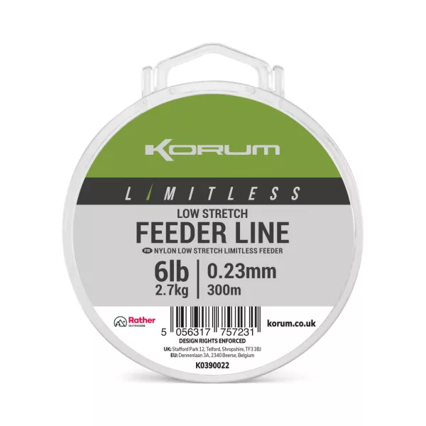 Korum Limitless Feeder Line Filo Madre Monofilo 0,23mm 300m