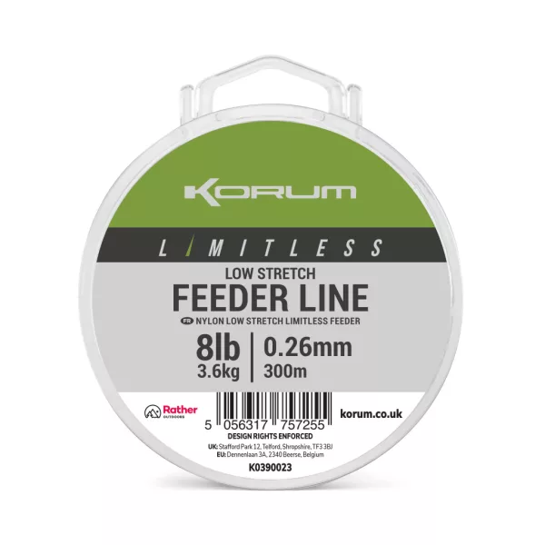 Korum Limitless Feeder Line Filo Madre Monofilo 0,26mm 300m