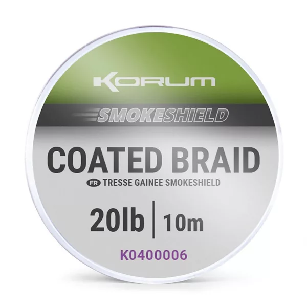 Korum Smokeshield Coated Braid 20lb Trecciato Terminale 10m