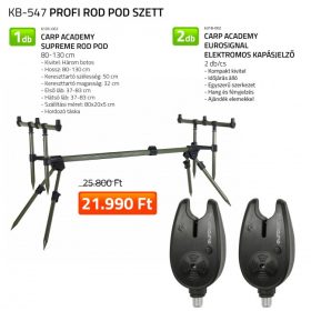   Nevis Carp Academy Supreme Rod Pod con Avvisatore di abboccata elettrico Carp Academy Eurosignal