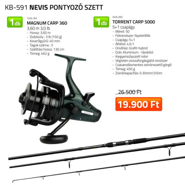 Nevis Set da Pesca alla Carpa