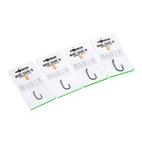   Korda Basix Wide Gape Barbless 2 Amo Senza Ardiglione con Occhiello, 10pz