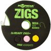 Korda Ready Zigs 12 (360cm) size 10 - terminale ZIG pre-legato per carpe