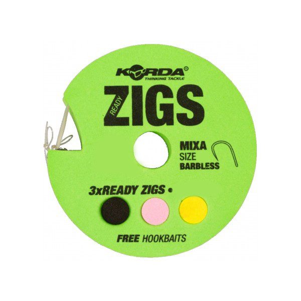 Korda Ready Zigs 6 (180cm) Barbless size 10 - terminale ZIG pre-legato per carpe