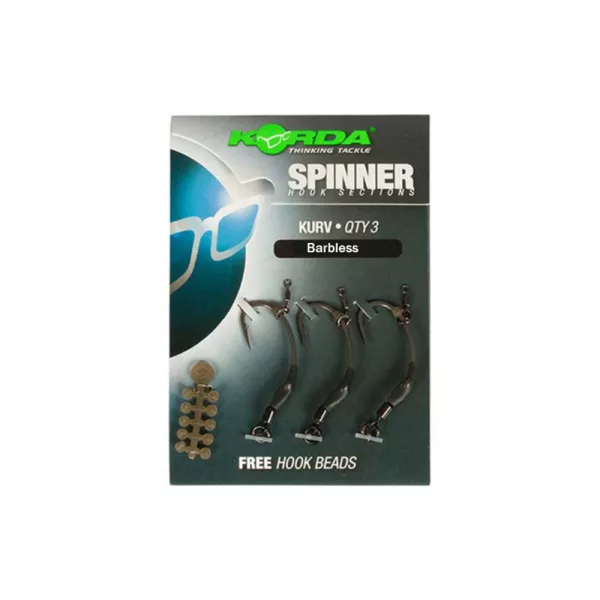 Korda Spinner Hook Sections Kurv 6 Amo con occhiello, senza ardiglione 3pz