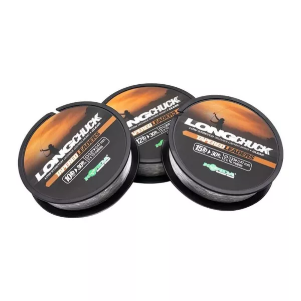 Korda LongChuck Tapered Leaders terminale da lancio (15-30lb/0.33-0.47mm)