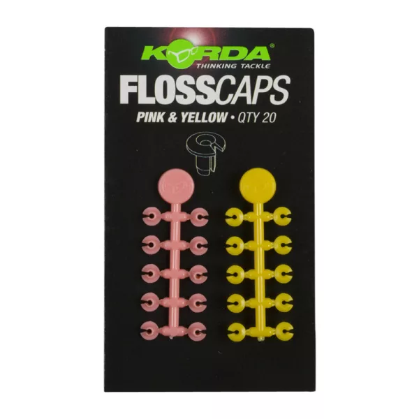 Korda Floss Caps Rosa/Giallo - stopper per boilies