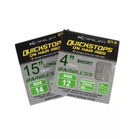   Korum Hair Rigs With Quickstops 15 Size 16 Amo pre-legato in monofilo