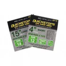   Korum Hair Rigs With Quickstops 4 Size 14 Amo pre-legato in monofilo