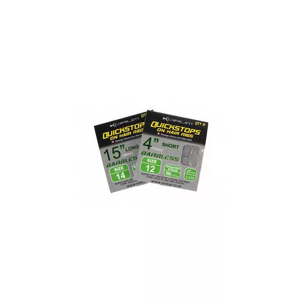 Korum Hair Rigs With Quickstops 4 Size 14 Amo pre-legato in monofilo