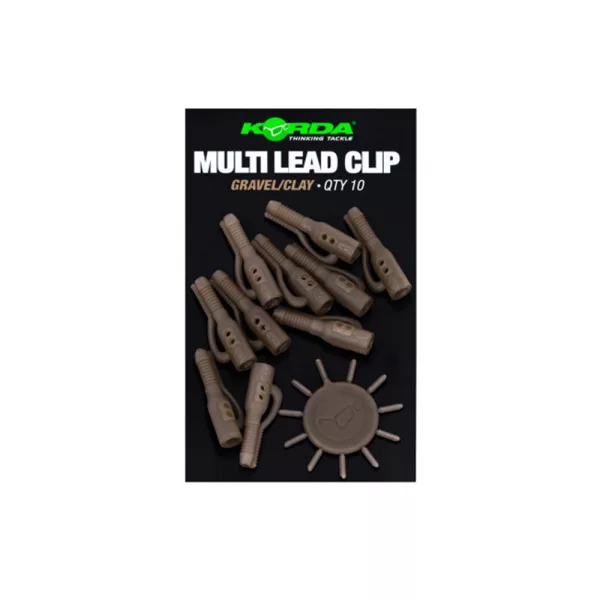 Korda Lead Clip Pin Gravel/Clay Multi Lead Clip Clip per Piombo 10 pz