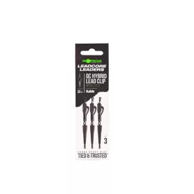   Korda Kable Leadcore Leader Hybrid Lead Clip QC Swivel Weed Attrezzatura Boilie 50cm 3pz