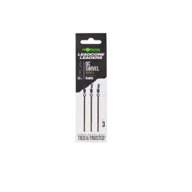   Korda Kable Leadcore Leader QC Swivel Gravel Attrezzatura Boilie 50cm 3pz