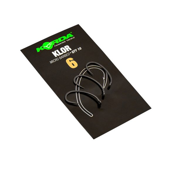 Korda Klor Barbless 6 con occhiello, amo senza ardiglione 10pz